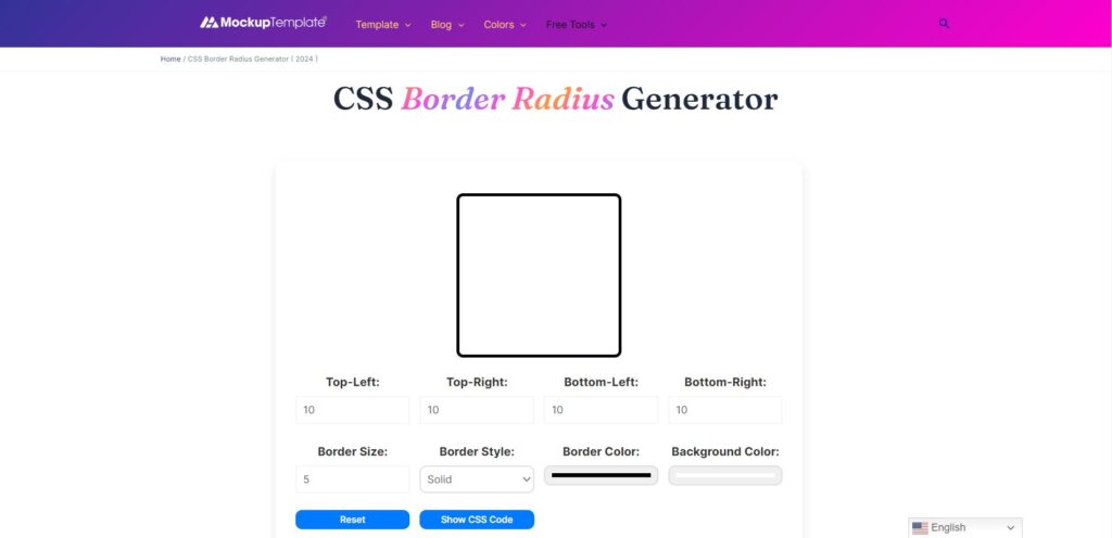 Mockuptemplate css border radius generator