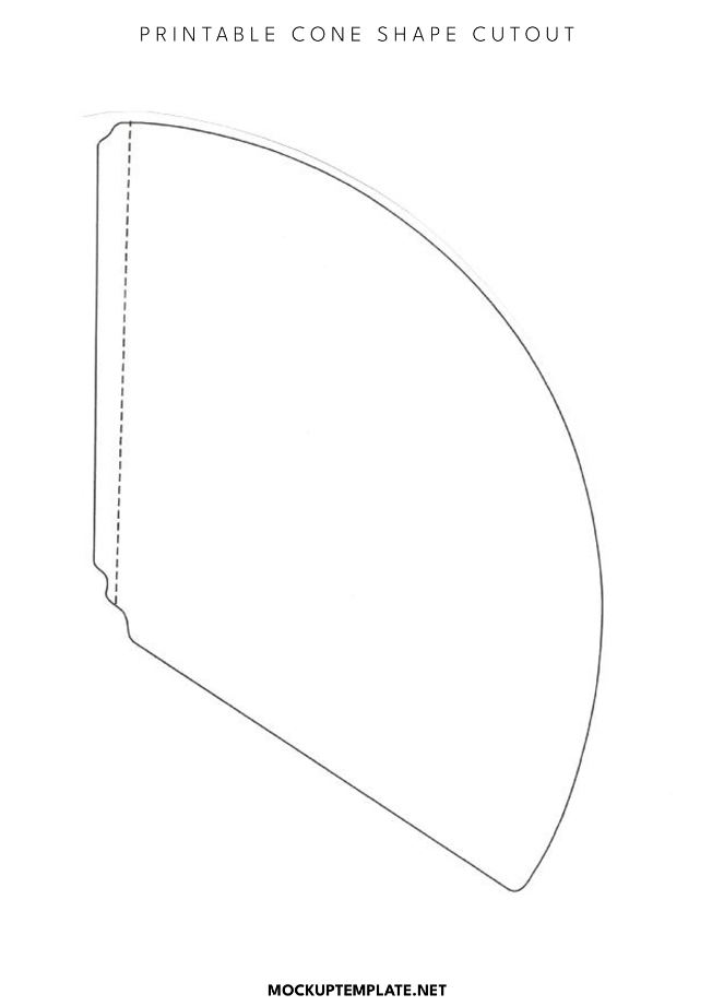 Printable Cone Shape Cutout