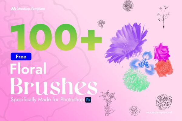 free floral brush photoshop