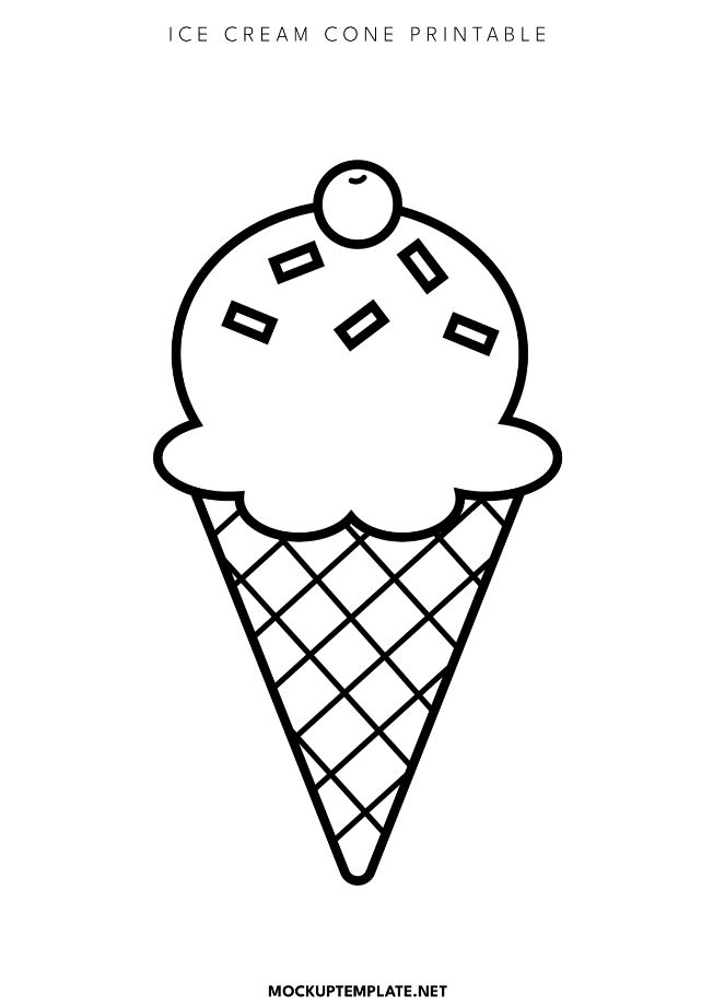 ice cream cone printable