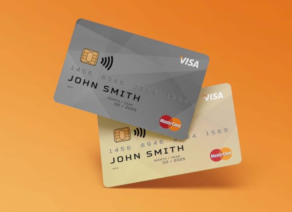 2 Free Credit Cards Mockup