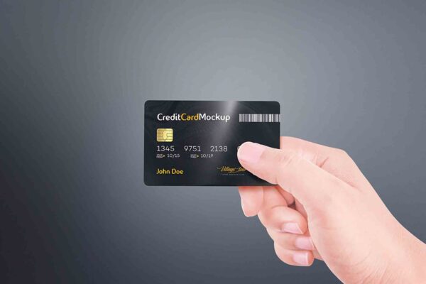 4 Free Credit Card in Hand Mockups 02