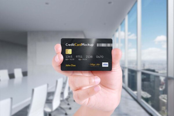 4 Free Credit Card in Hand Mockups 05