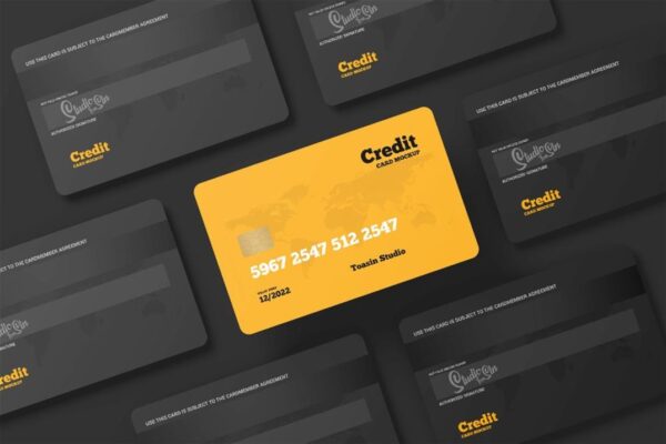 4 Showcases of Credit Card Mockup