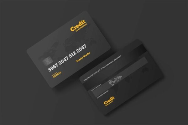 Credit Card Mockup in 4 Views 02