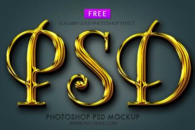 Elegant Gold Effect Photoshop Effect