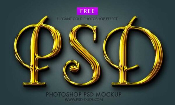 Elegant Gold Effect Photoshop Effect