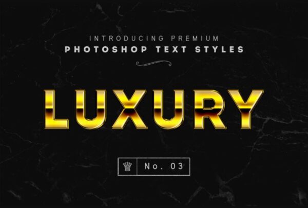 Free 3 Photoshop Gold Text Styles 3