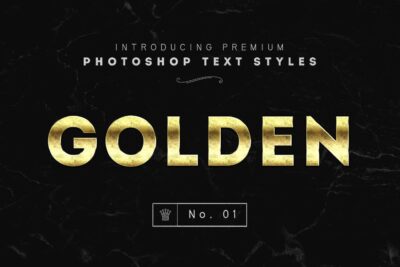 Free 3 Photoshop Gold Text Styles