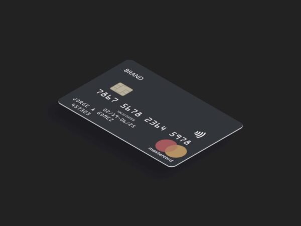 Free Contactless Credit Card Mockup PSD 02