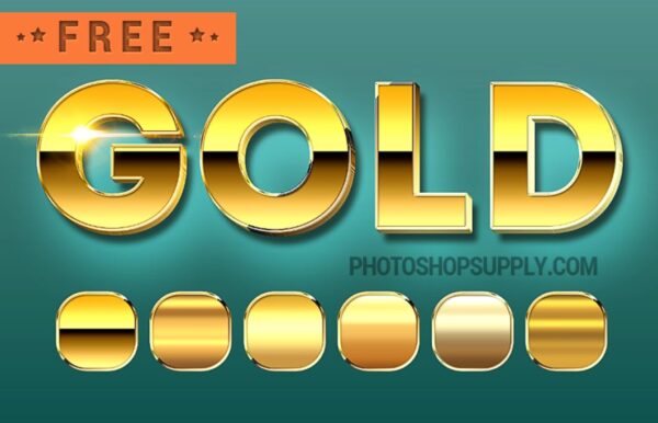 Free Gold Style Photoshop