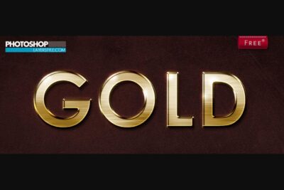 Free Gold Style Photoshop Text Effect