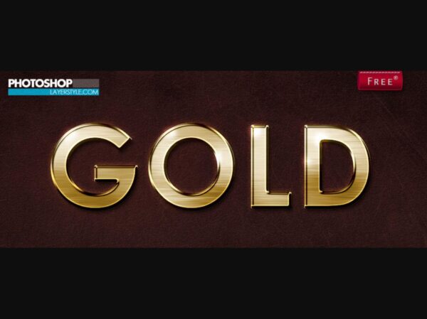 Free Gold Style Photoshop Text Effect