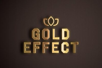 Free Gold Text effect PSD