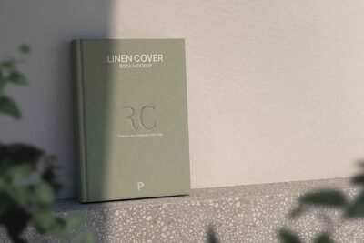 Free Linen Book Mockup