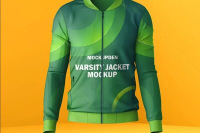 Free Varsity Jacket Mockup PSD Template