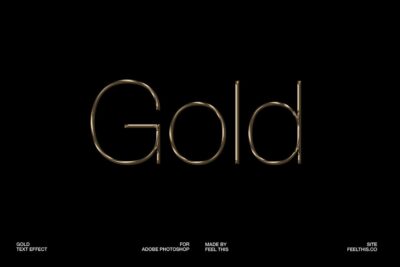 Gold Text Effect for Photoshop