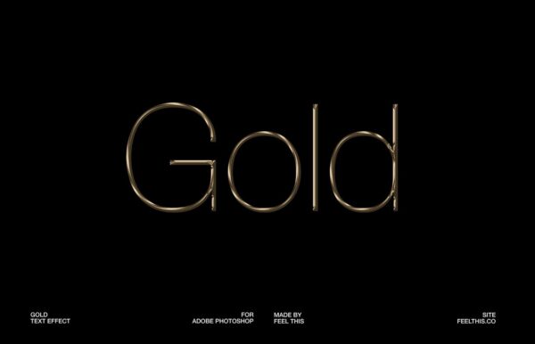 Gold Text Effect for Photoshop