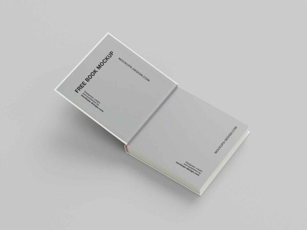 Square Hardcover Book Mockup 2