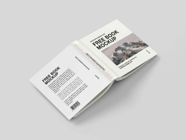 Square Hardcover Book Mockup 4