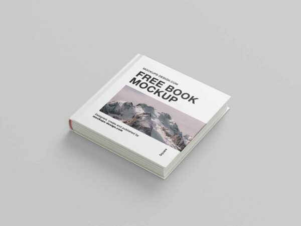 Square Hardcover Book Mockup