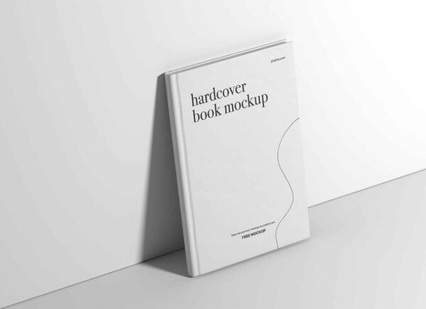 Standing Hardcover Book Mockup PSD