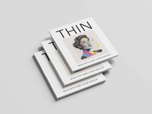 Thin Hardcover Book Mockup 2