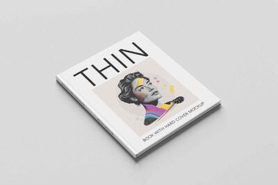 Thin Hardcover Book Mockup