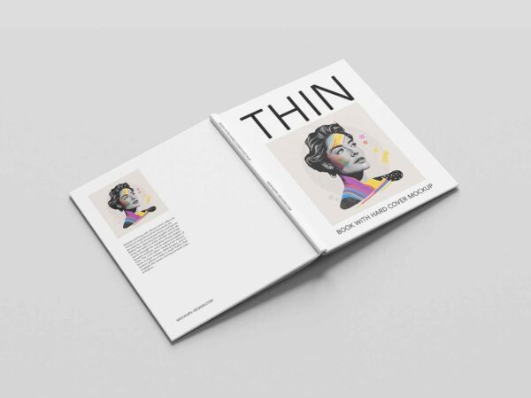 Thin Hardcover Book Mockup - Image 2