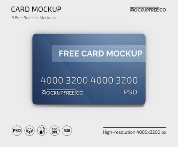 Three Modern Card with Curved Edges Mockups