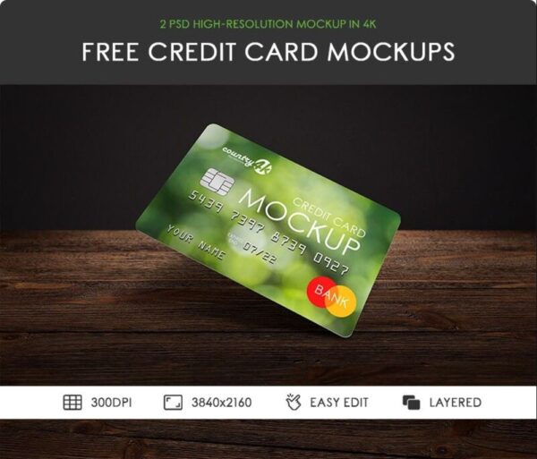 Two Different Credit Card Mockups