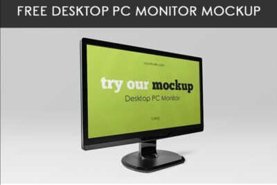 2 Free Desktop PC Monitor Mockups