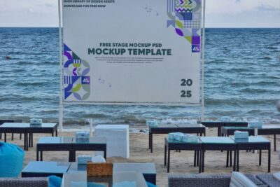 Beach Stage Mockup PSD