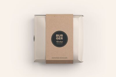 Burger Box Package Mockup