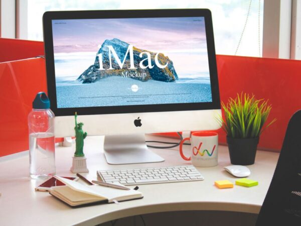 Designer Workstation iMac Mockup