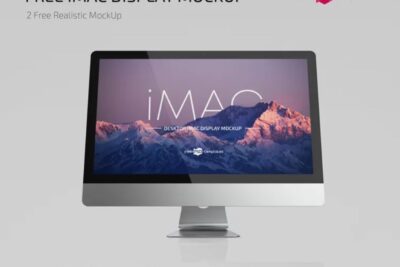 Desktop IMac Display Mockup Template