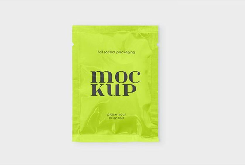 Foil Sachet Packaging Mockup