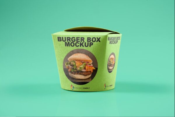 Free Burger Box PSD Mockup - Image 2