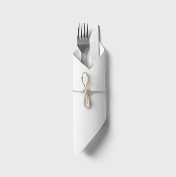 Free Cutlery with Napkin Mockup 2