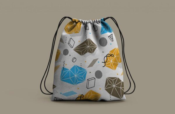 Free Drawstring Backpack Mockup