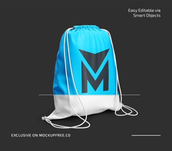 Free Gym Sack PSD Mockup - Image 2