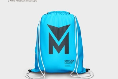 Free Gym Sack PSD Mockup