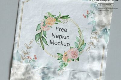 Free Napkin Mockup PSD Template