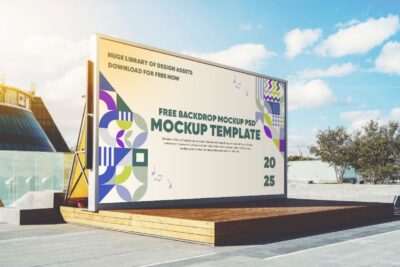 Free Outdoor Backdrop Mockup