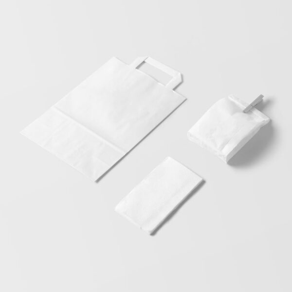 Free Paper Bags And Napkin Mockup 2