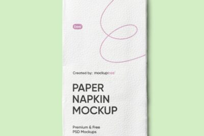 Free Paper Napkin Mockup