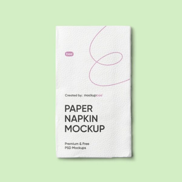 Free Paper Napkin Mockup