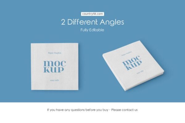 Free Paper Napkin Mockup Set 4