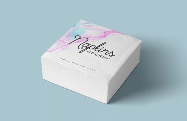 Free Paper Napkins Mockup