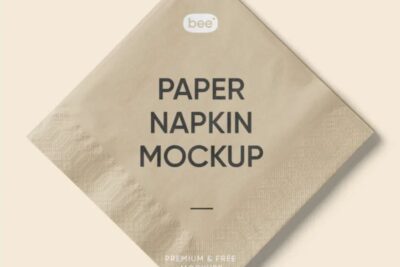 Free Square Napkin Mockup